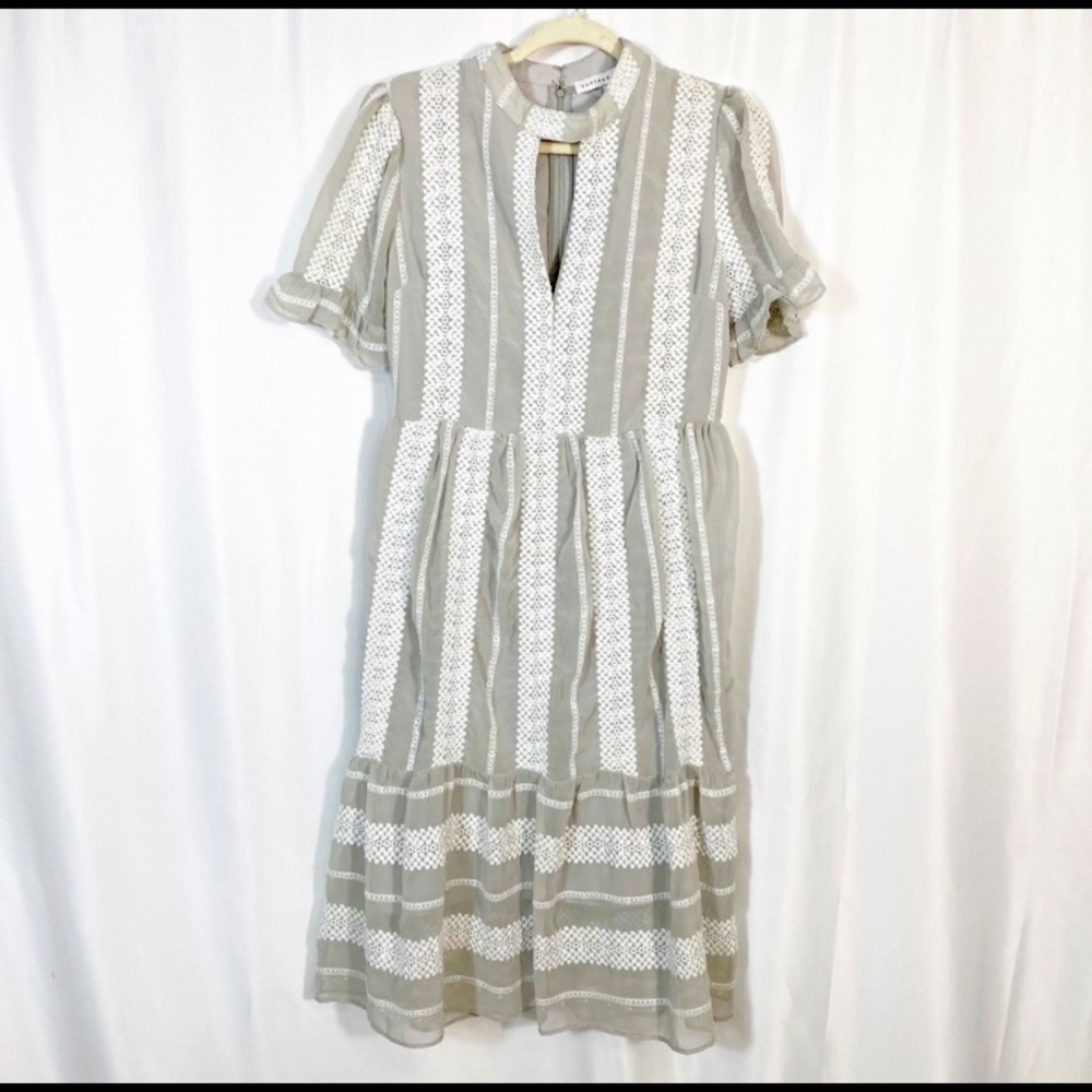 Endless Rose Cottagecore Embroidered Midi Dress